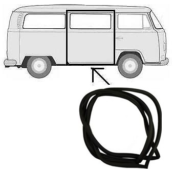 right sliding door rubber seals